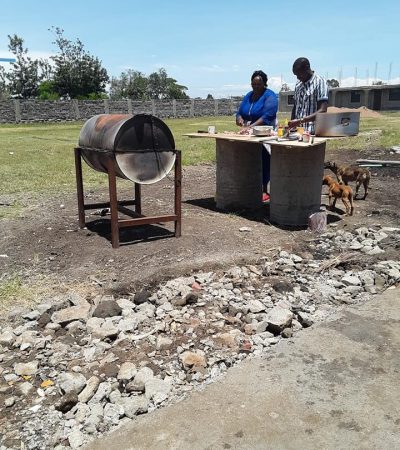 The Cooker used to prepare the goat meat. Made by Jeremiah Gibbs